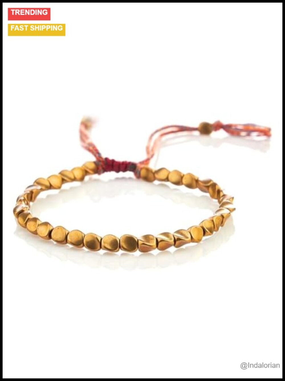 Tibetan Copper Beads Bracelet Handmade Energy Healing Adjustable Spiritual Men